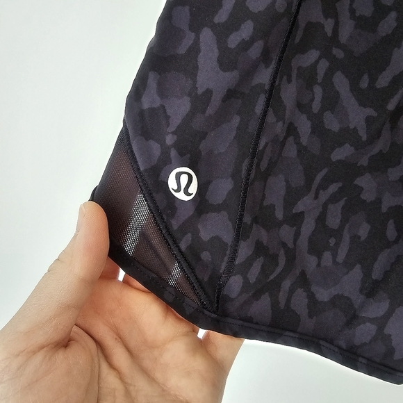 Women's Black Patterned Shorts - Picture 6 of 9